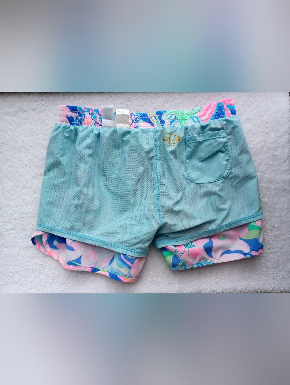 Lilly Pulitzer Ocean Trail Athletic Shorts - Peony For Your Thoughts, Size XS - Picture 10 of 13